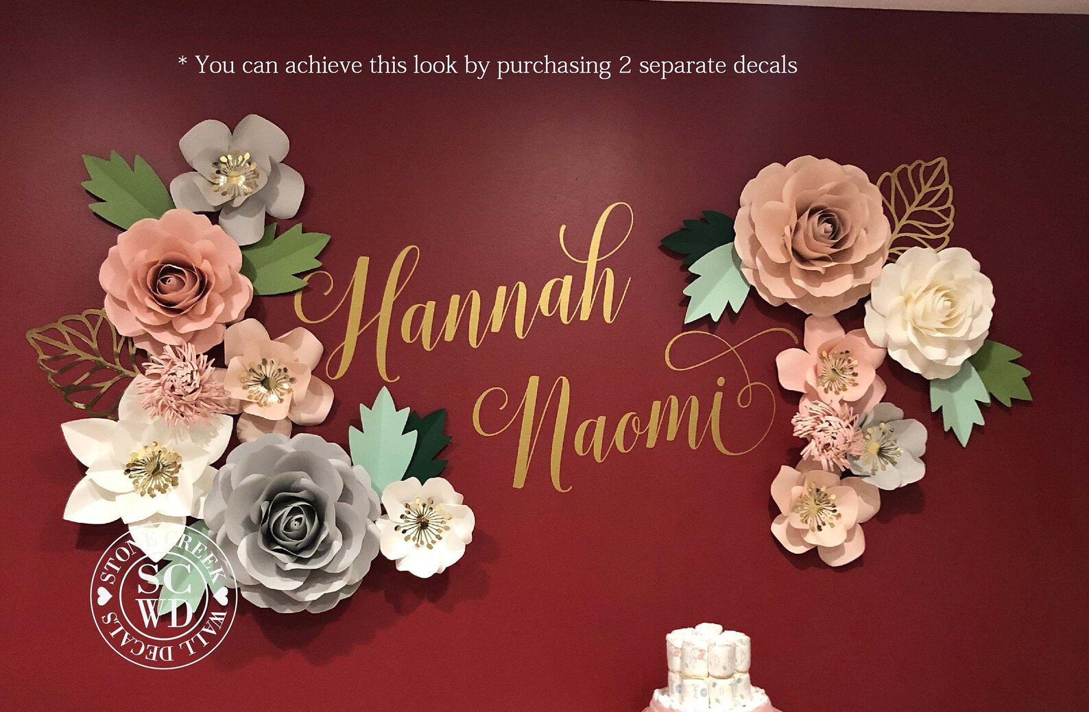 Girls Nursery Decal Name Wall Decal Personalized Name Decor Etsy