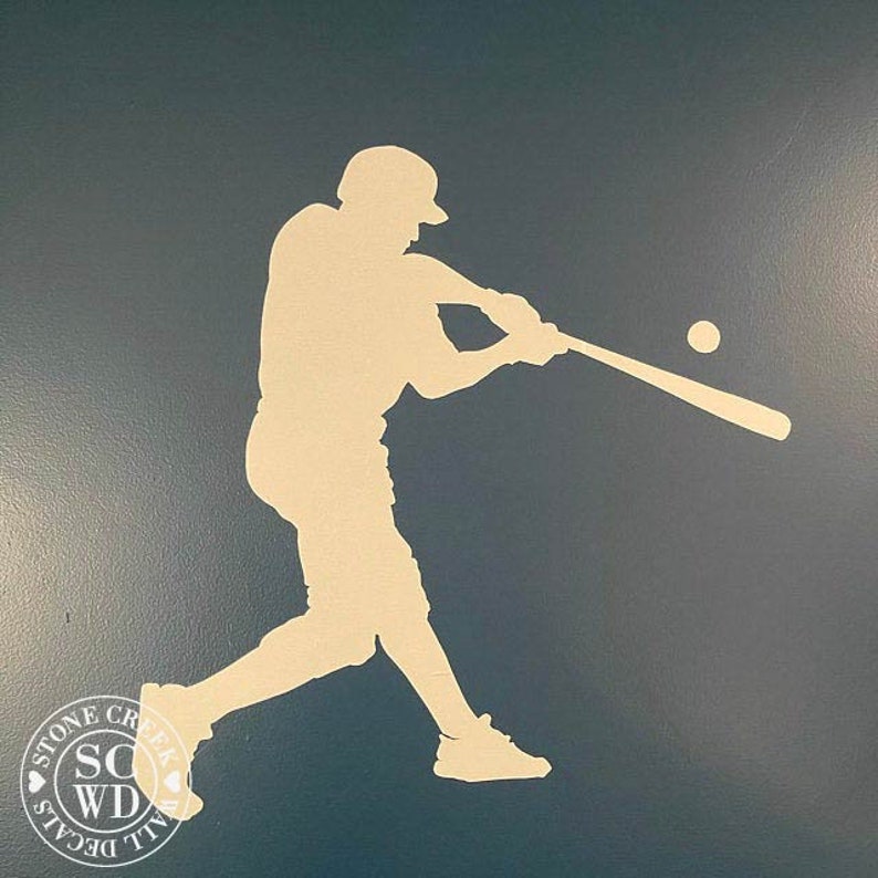 Baseball Player Wall Decal Baseball Wall Art Baseball for Kids Etsy