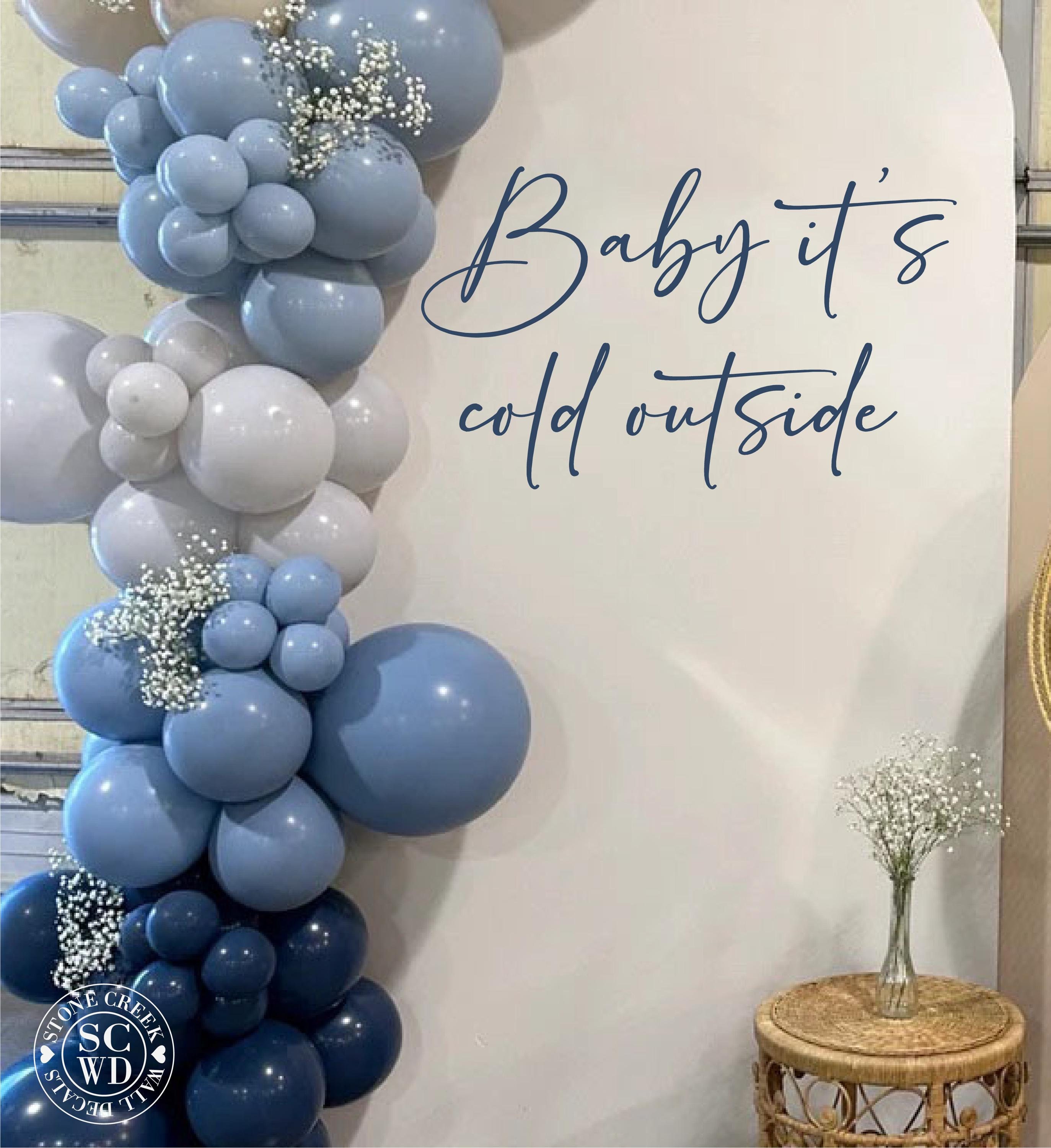 Baby It's Cold Outside Baby Shower Party Decal. Christmas and Winter Baby Shower Party Decor and Decorations Vinyl Decal for Backdrop