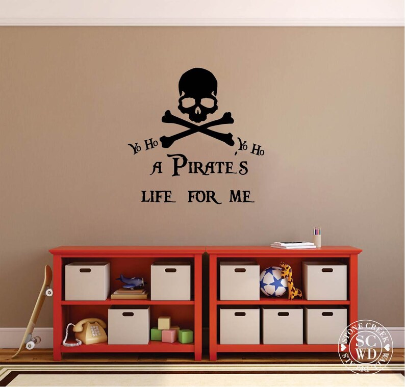 Pirate Wall Decal Boys Room Wall Decal It's a Etsy
