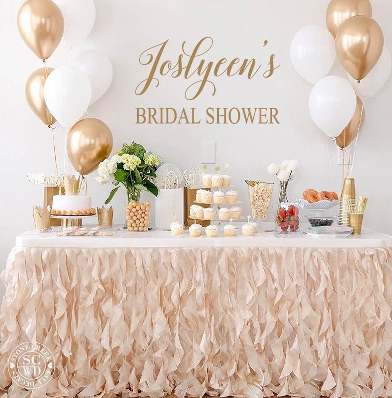 Bridal Shower Party Decal Personalized Name Bridal Shower Etsy