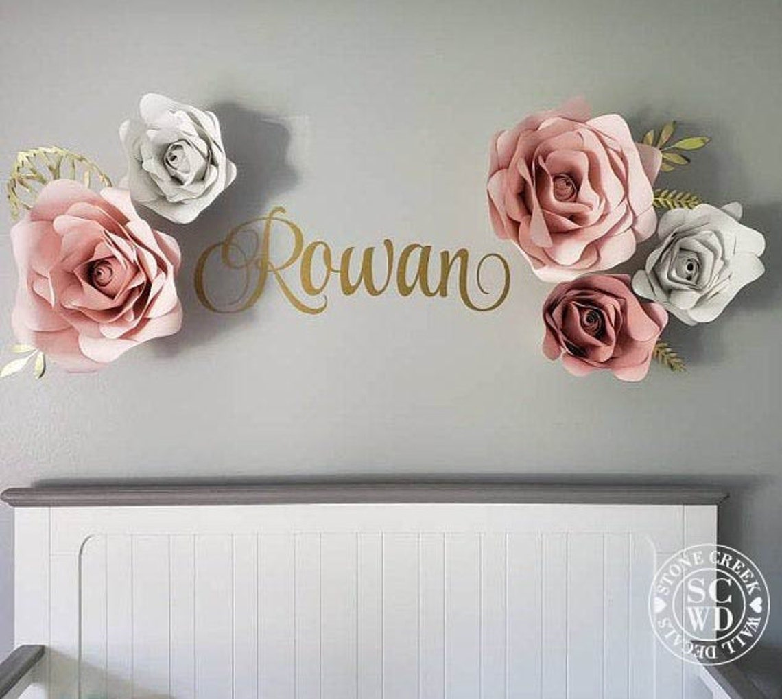 Girl Name Wall Decal Girls Name Wall Decal Wall Decor Name Etsy