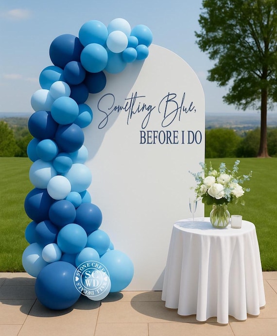Something Blue Before I Do Bridal Shower Decal | Blue Theme Bridal Shower Backdrop Vinyl Sticker | Bride to Be Party Decor (decal Only)