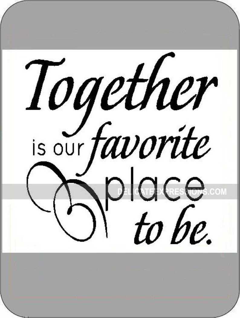 Vinyl Wall Decals Love Wall Decal Together is our Favorite place to be Bedroom Wall Decal Marriage Wall Decal Family Decal Wall Decor