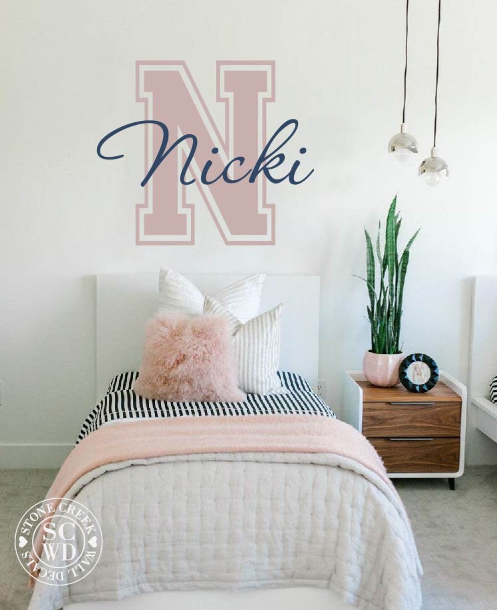 Baby Boy Name Decal Name Wall Decals Nursery Wall Decal Baby Etsy