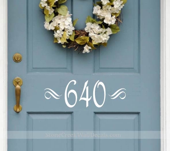 Front Door Number Decal Vinyl Custom House Front Door Number Decal Vinyl Custom House Numbers Address