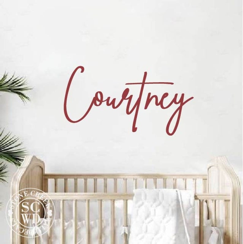 Personalized Name Wall Decal Custom Wall Sticker Girls Etsy