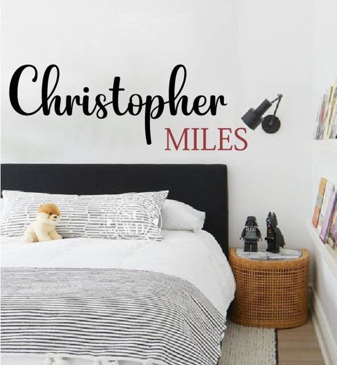 Personalized Boys' Wall Sticker Decal – Custom Name For Nursery, Bedroom | Football, Space, Nautical Themes