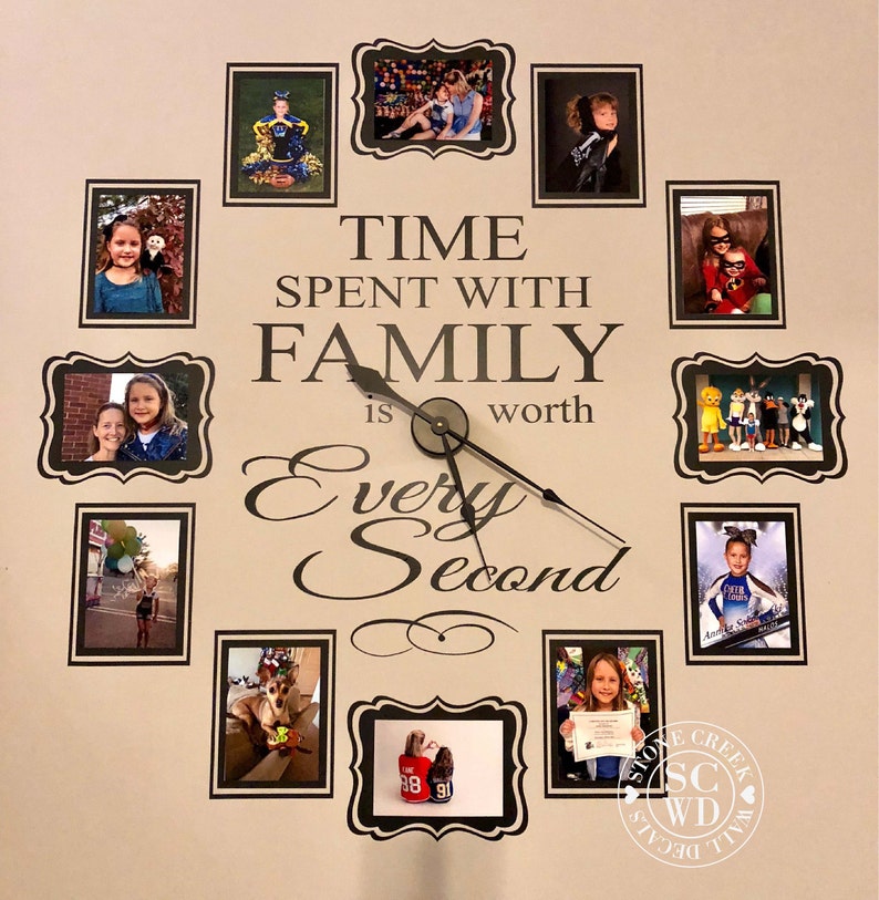 Time Spent with Family is Worth Every Second Clock Wall Etsy