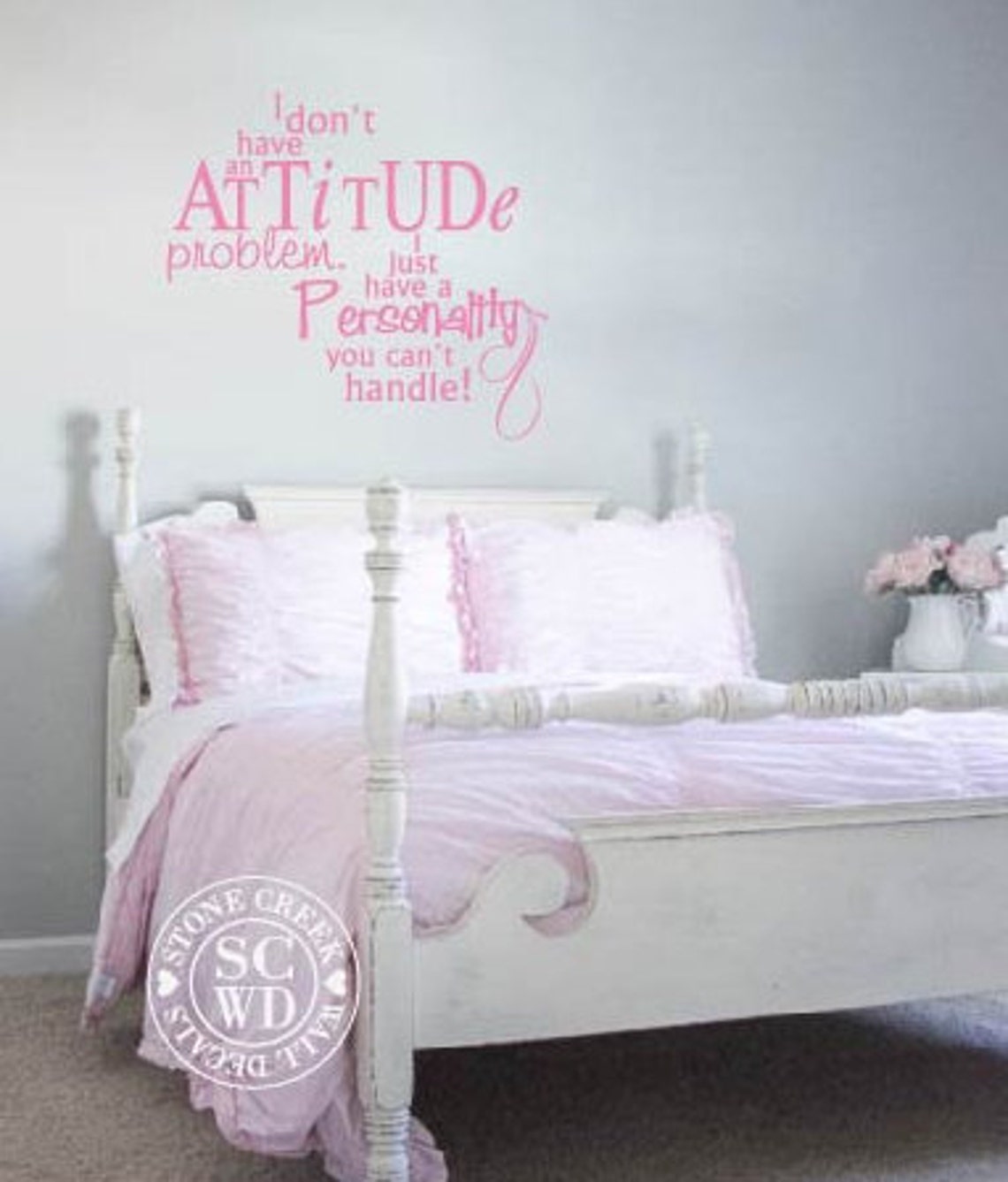 Teen Wall Decals I Don't Have an Attitude Problem Have a Etsy