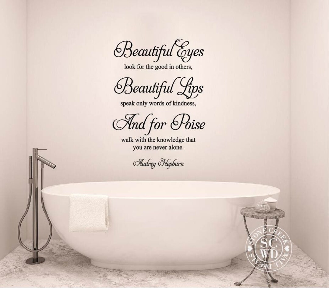 Audrey Hepburn Wall Decal Art Beautiful Eyes Look for the Good in