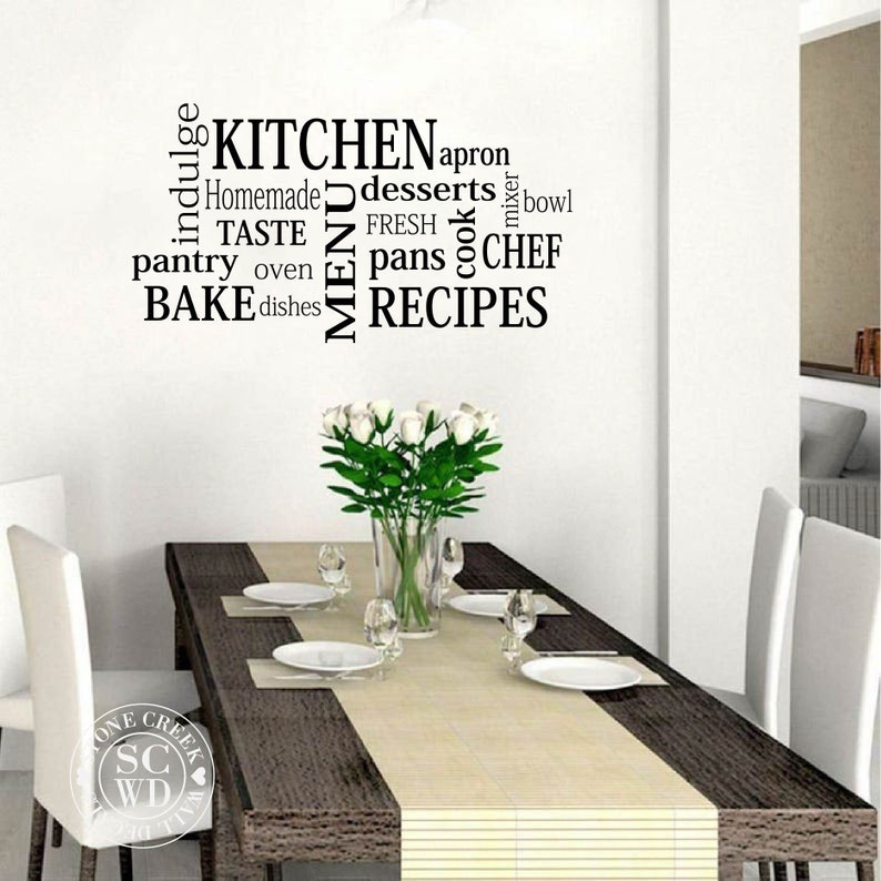 Kitchen Wall Decal Kitchen Decor Kitchen Subway Wall Decal Etsy