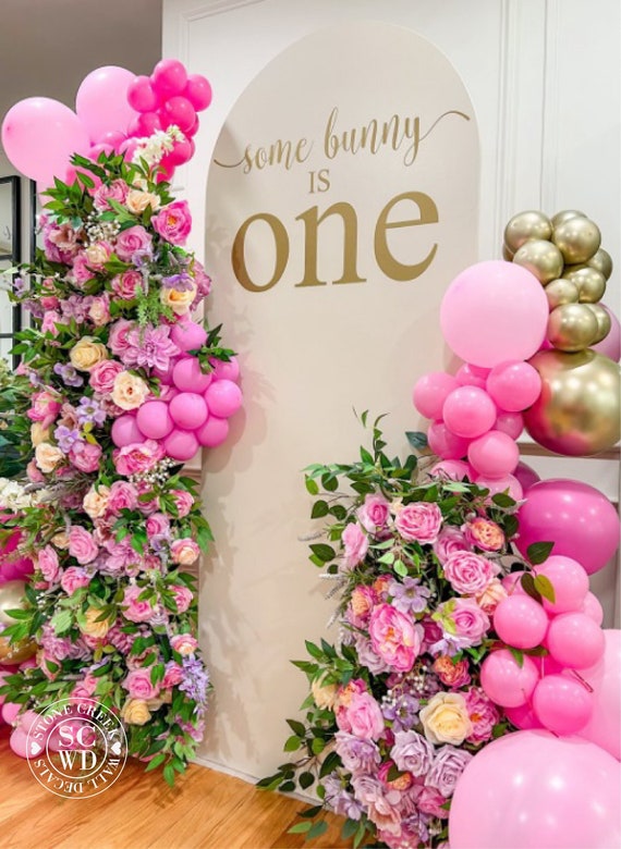 Cute Bunny Birthday Banner Decorations Set For Girls – Party Backdrop, Wall Decor, Photo Booth Props - View #5