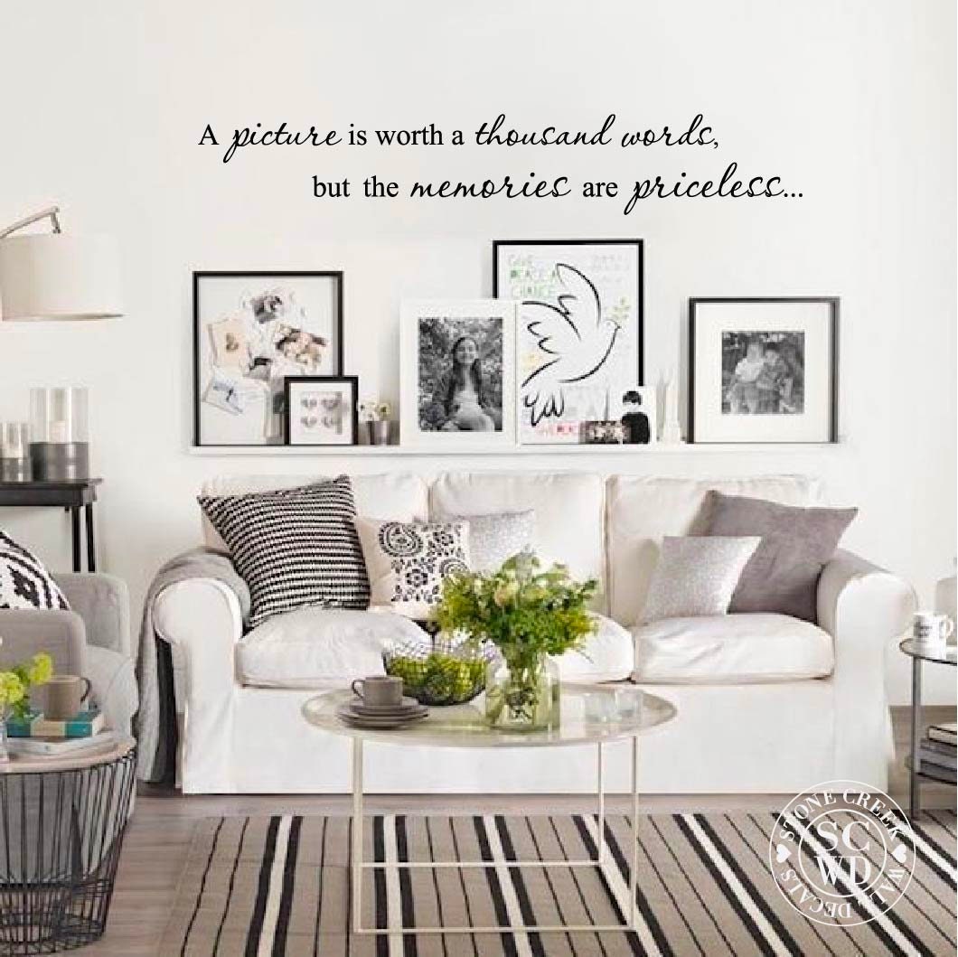 Family Wall Decal A Picture is Worth a Thousand Words Family Room Wall ...