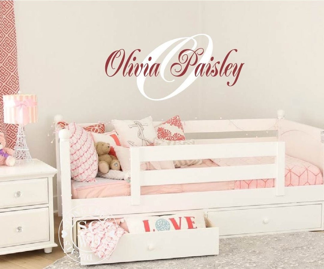 Custom Name Wall Decal | Girls Bedroom Wall Decal | Girls Nursery Wall ...