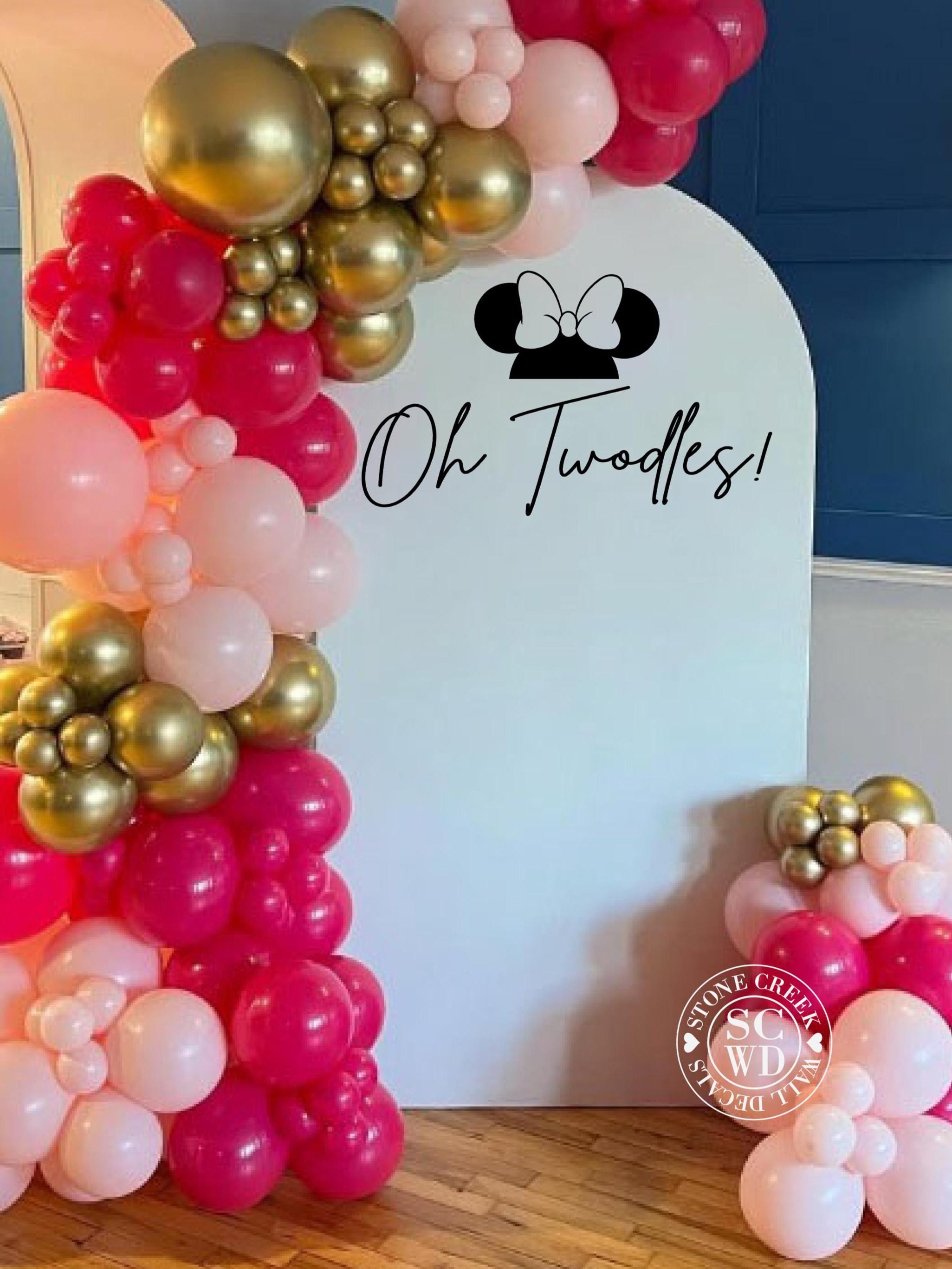Oh Twodles Birthday Vinyl | Mouse Ear Theme Backdrop Display for