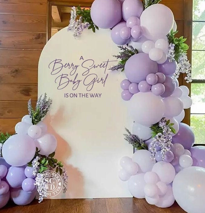A Berry Sweet Baby Girl Boy is on the way Vinyl Decal | Baby Shower Gender Reveal Wall Sticker | Personalized Party Decoration