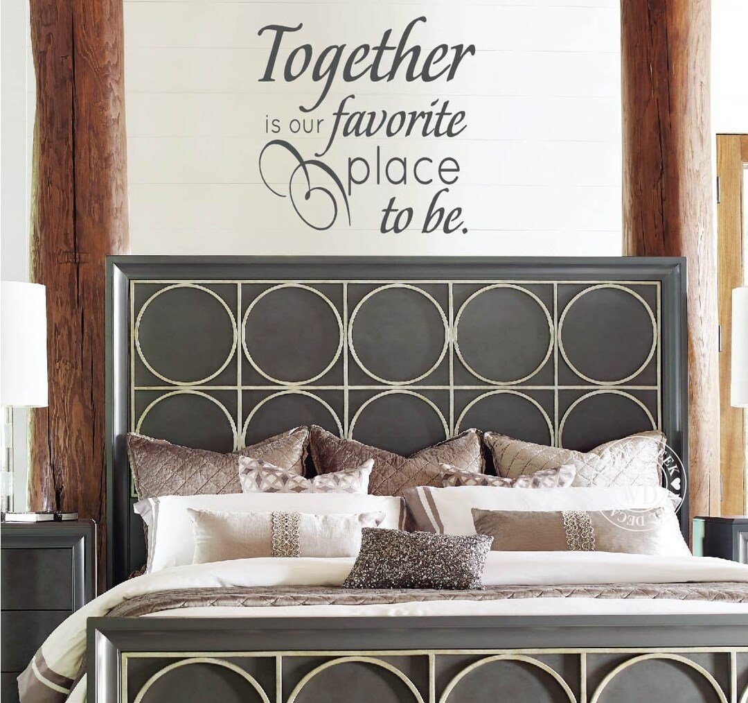 Together is Our Favorite Place to Be Vinyl Wall Decals Romantic Wall