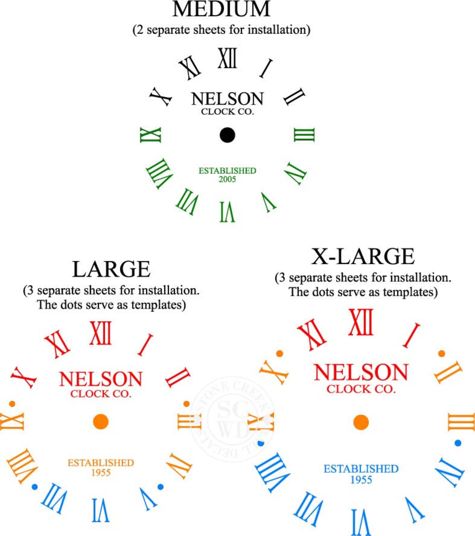 Large Wall Clock Decal Custom Family Name With Year Etsy