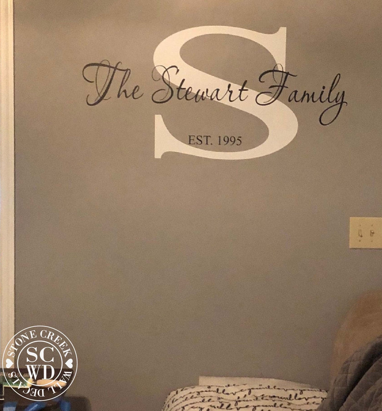 Personalized Wall Decal Family Name and Date Decal Vinyl Wall Etsy