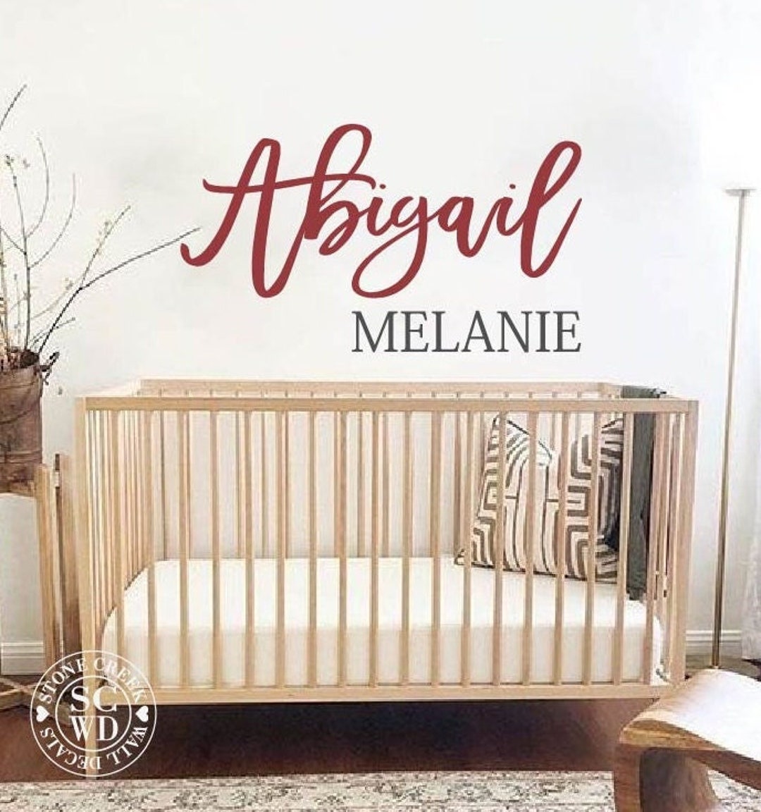 Personalized Name Wall Decal | Girls Nursery Wall Decal Decor | Baby ...