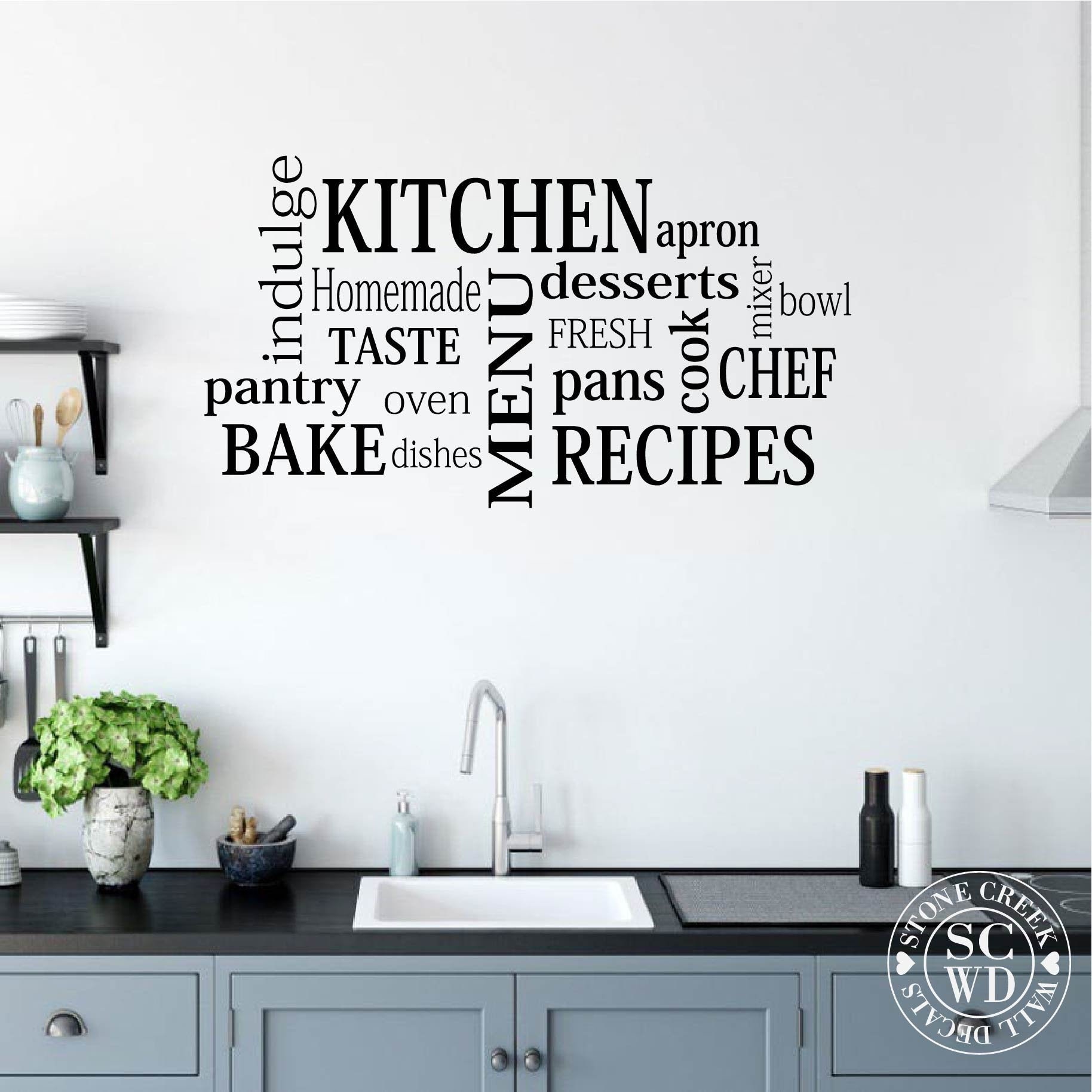 Custom kitchen wall decal LARGE  1000mmx415mm 