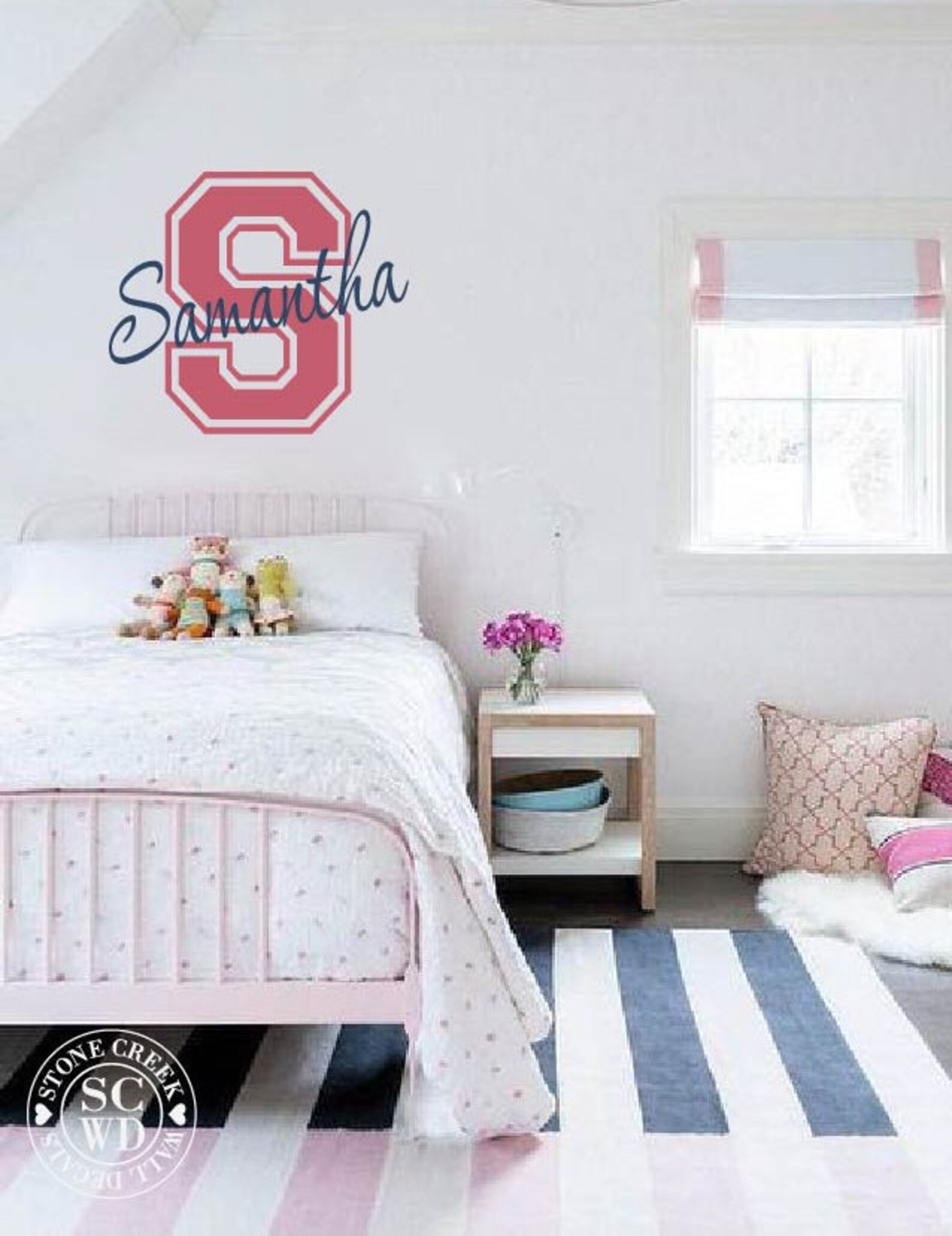 Baby Boy Name Decal Name Wall Decals Nursery Wall Decal Baby Etsy