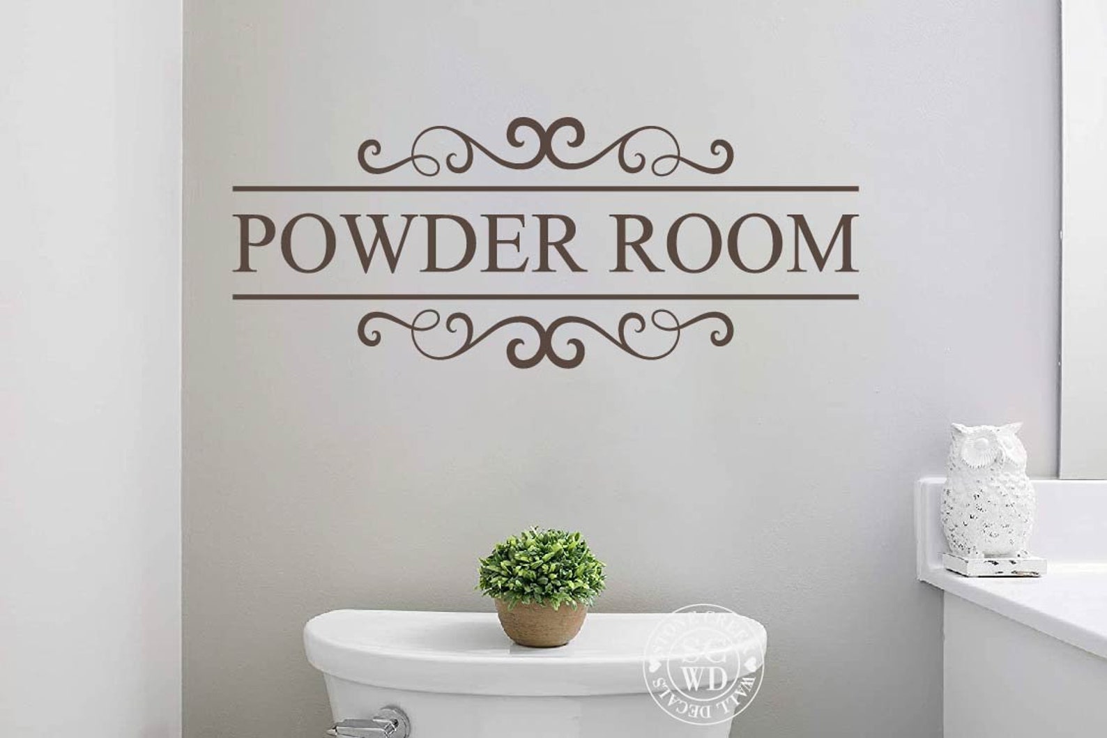 Powder Room Decal Bathroom Wall Decor Restroom Wall Decal Etsy
