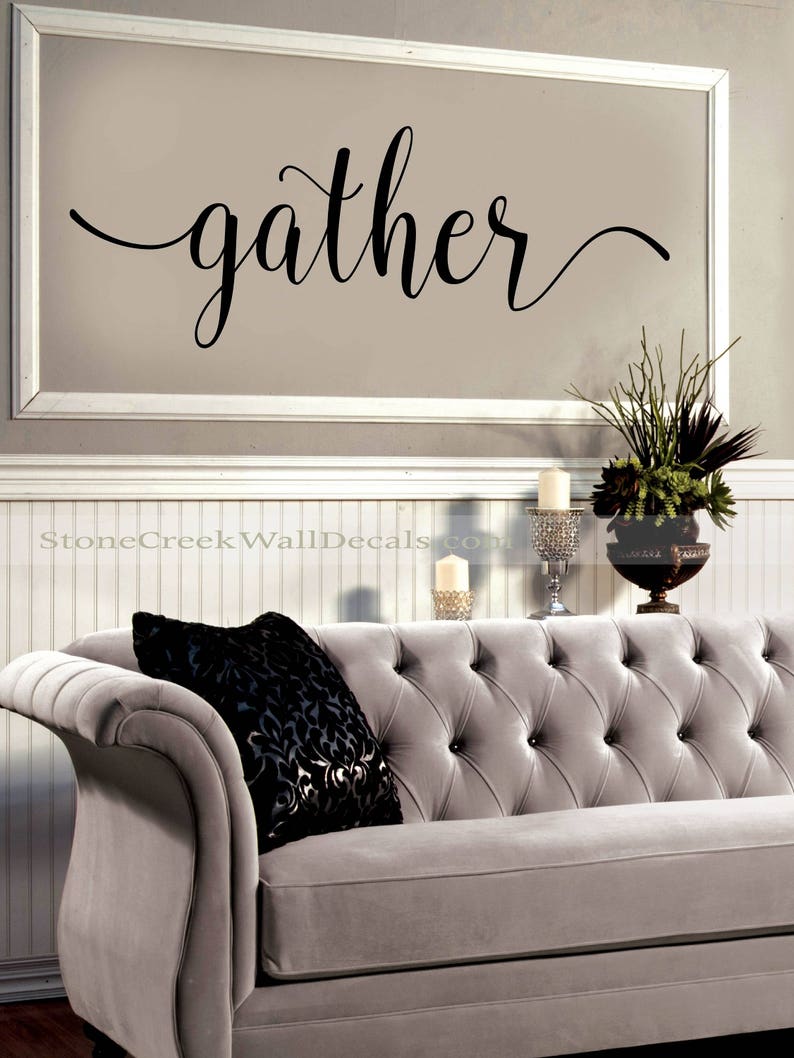 Gather Wall Decal Living Room Dining Room Family Decor Gather Etsy UK