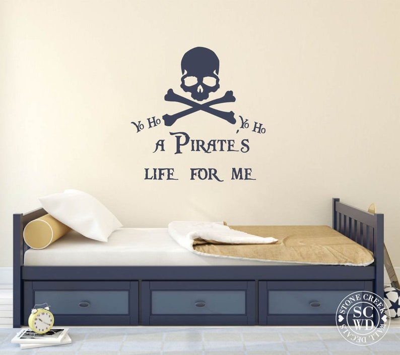 Pirate Wall Decal Boys Room Wall Decal It's a Etsy