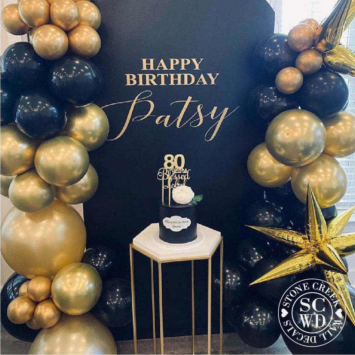 Happy Birthday Decal for Balloon Arch Backdrop Decorations, Happy