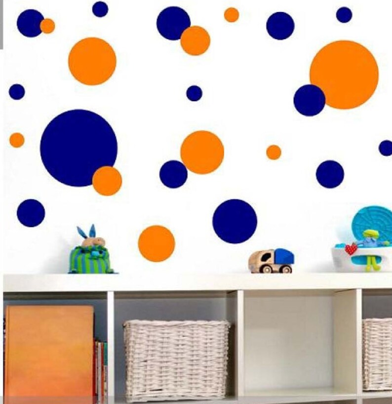 Polka Dots Wall Decal Set of 140 Nursery Wall Decal Polka Dot Decals ...