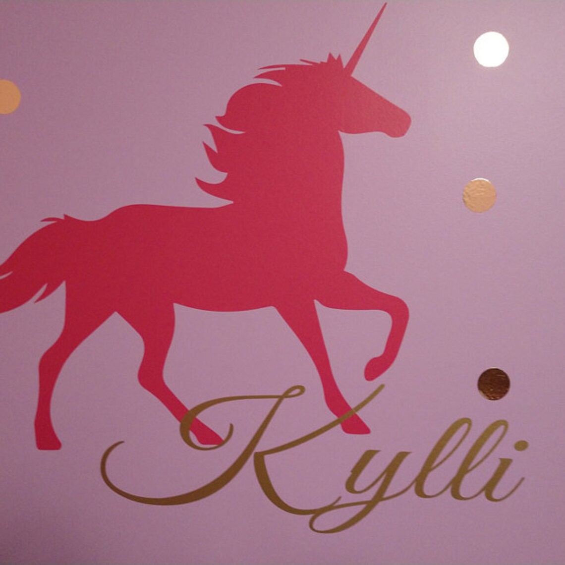 Unicorn Wall Decal Girls Nursery Decor Girls Bedroom Magical Etsy