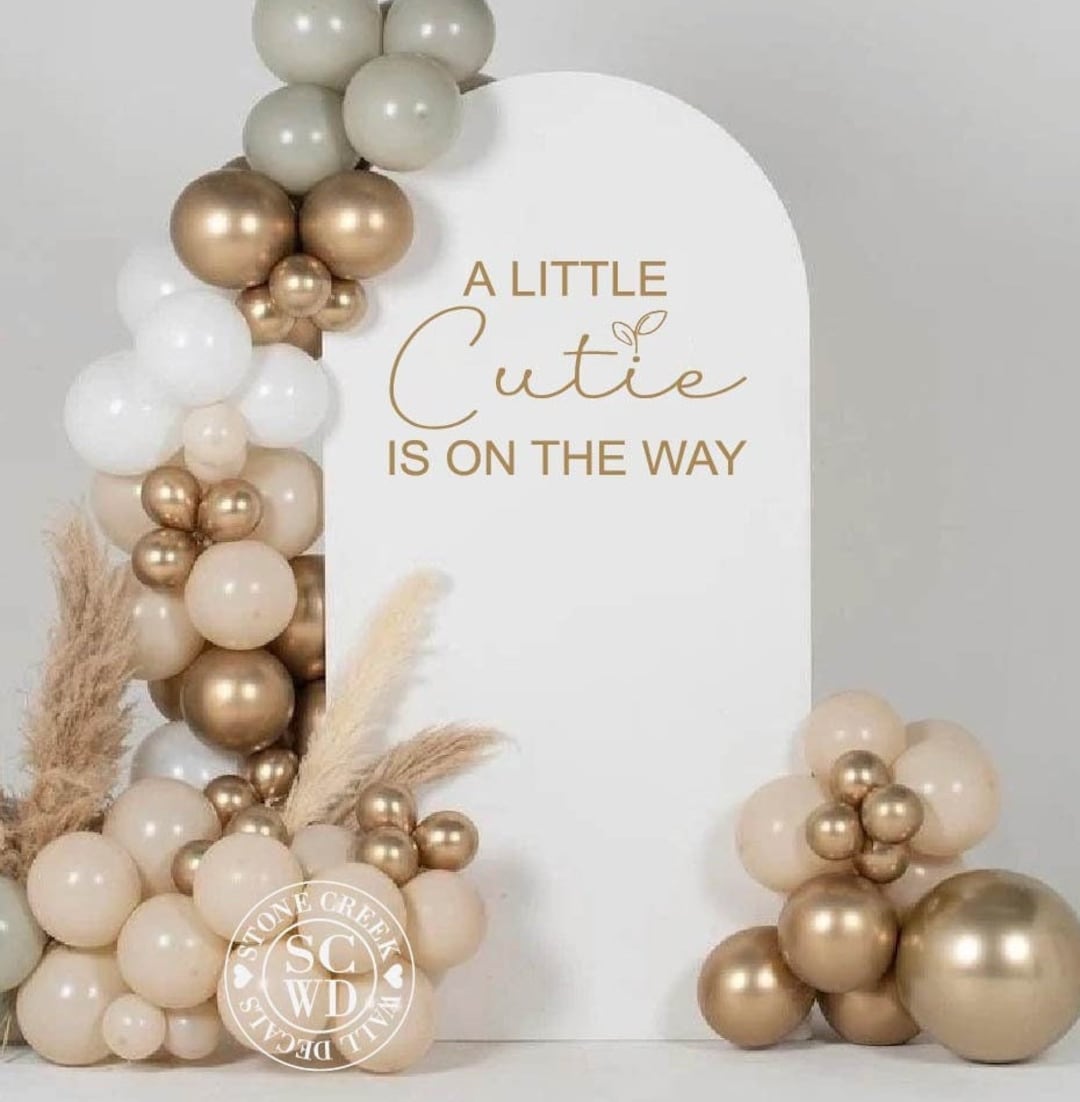 edible image for desserts, pre cut, A little Cutie is on the way, baby