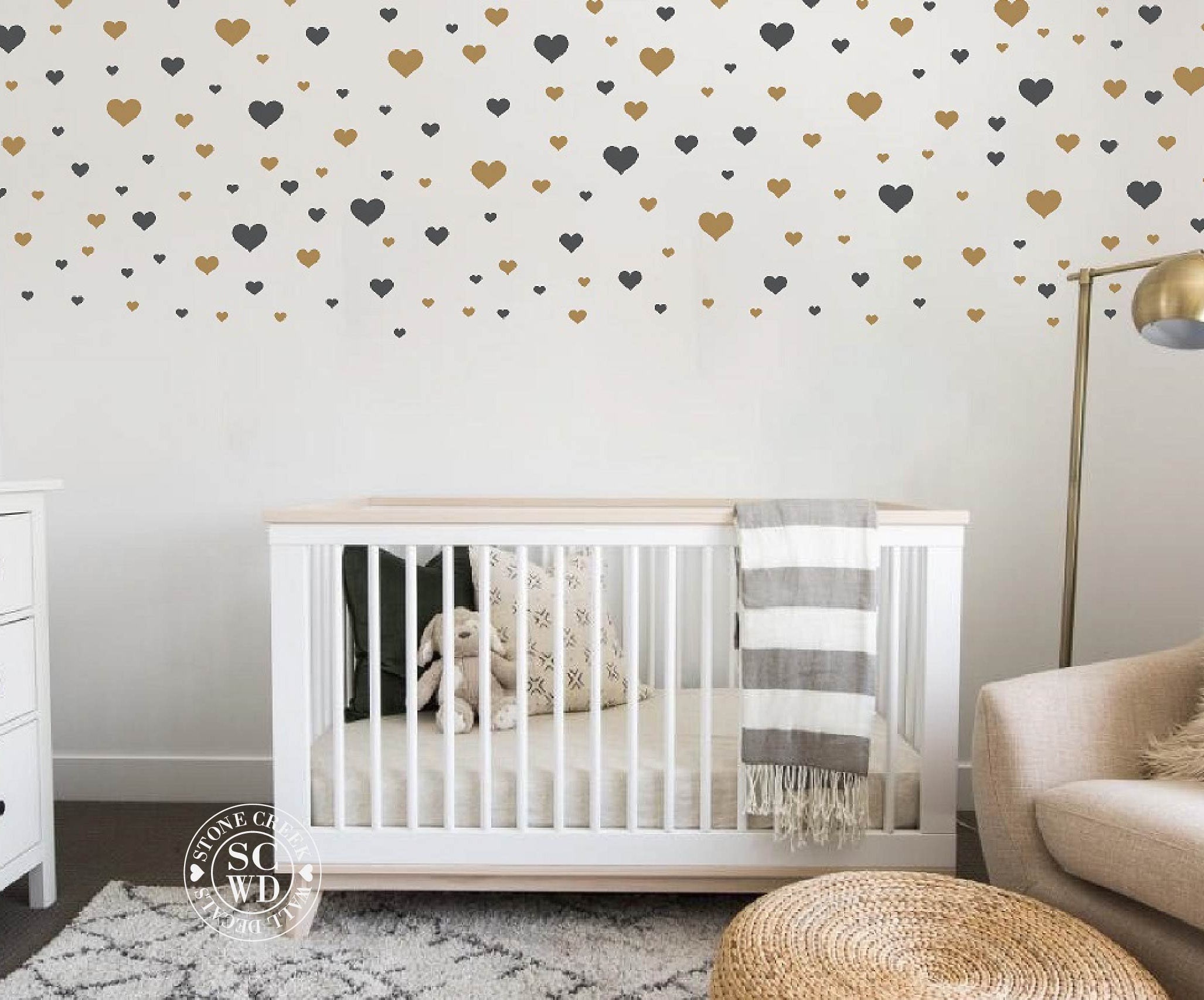 Heart Wall Decals Vinyl Wall Decals 220 Heart Decals 2 Etsy