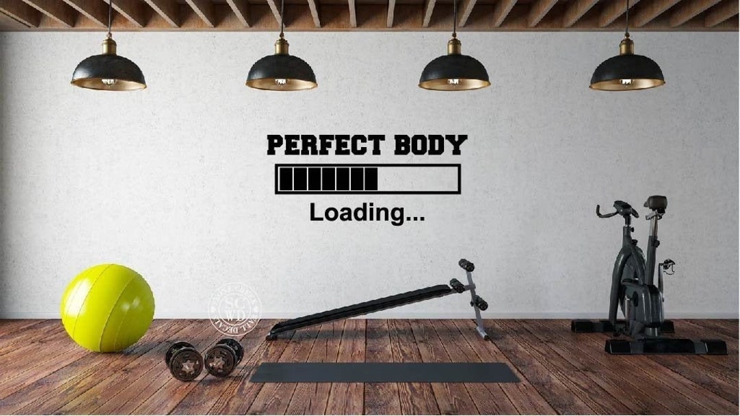 Home Gym Wall Decal Weight Room Decal Fitness Wall Decals Sports Wall