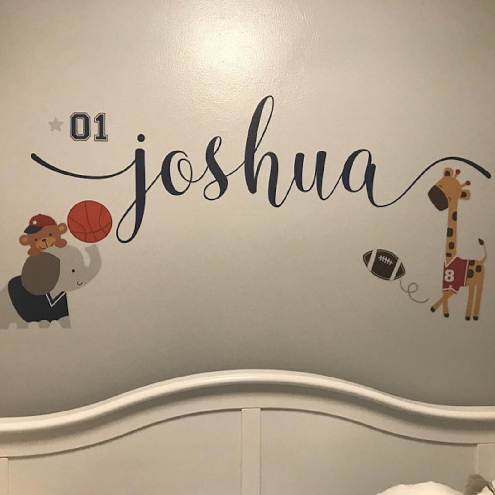 Name Wall Decal Personalized Name Decor Boys Nursery Decal Etsy