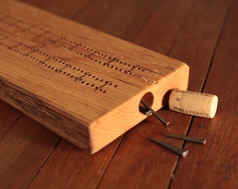 Cribbage Board Reclaimed Barn Wood - Oil Rubbed - Planed Top 2 | FREE SHIPPING in the USA