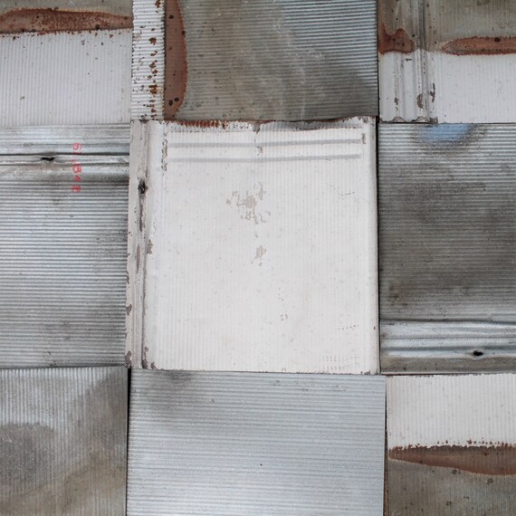 12x12 Ceiling Tiles Reclaimed Metal Roofing Barn Tin Drop Ceiling Tile Silver And Rusty Beautiful Rustic Weathered Patina Free Shipping