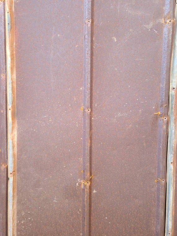Large Steel Metal Wall Panels 26 x 72 - Corrugated, Rustic Rusted