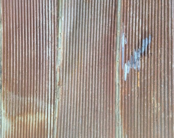 Rusty with Orange and White Reclaimed Corrugated Metal Roofing Barn Tin Beautiful Rustic Weathered Patina Salvaged Barn Tin FREE SHIPPING