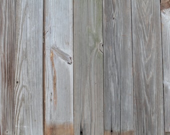 Reclaimed Gray Wood- Paneling - Weathered Gray Siding - Authentic and Vintage Patina