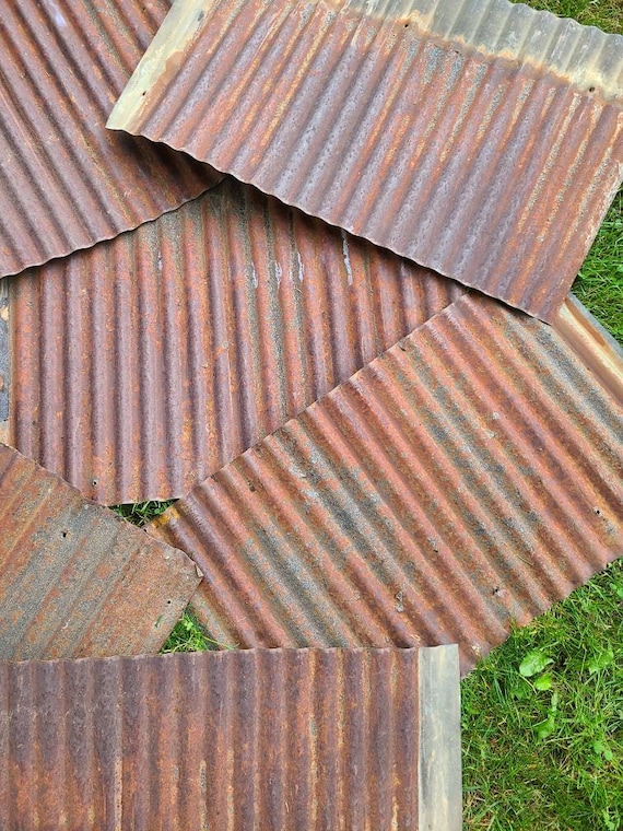 Rusted Salvaged Corrugated Metal Sheets  Corrugated metal, Corrugated  metal roof, Barn tin