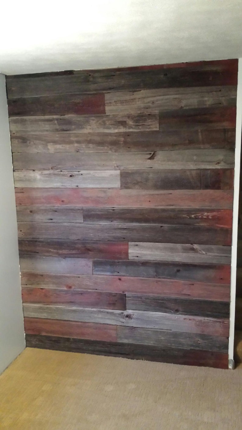 Reclaimed Barn Wood Paneling Weathered Red BarnWood Siding Etsy