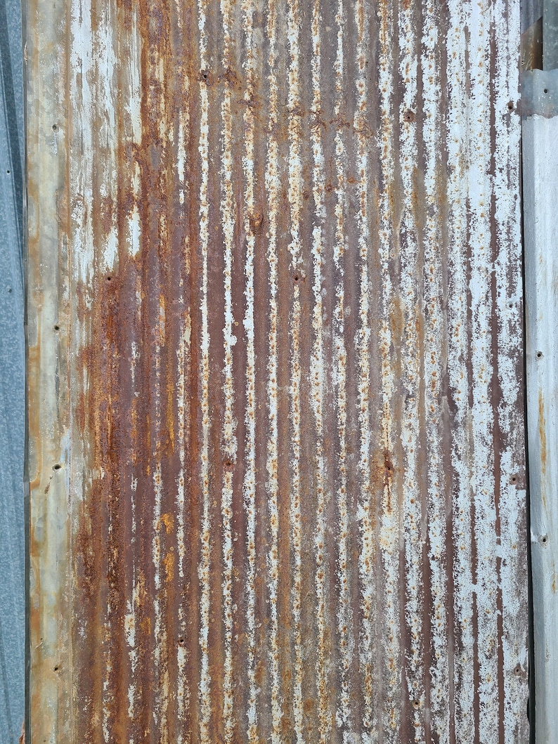 Metal Roofing Wide Barn Tin Silver with light Rust Beautiful Reclaimed Rustic Weathered Patina FREE SHIPPING image 2