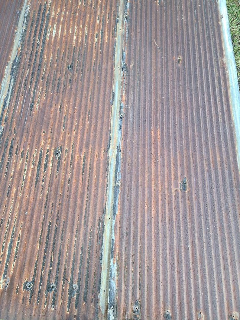 Rusty with Black Reclaimed Corrugated Metal 2600 sq feet available Roofing Barn Tin Beautiful Rustic Weathered Patina Salvaged FREE SHIPPING image 8