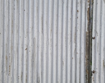 Metal Roofing Barn Corrugated Weathered Silver Painted Tin Beautiful Reclaimed Rustic Patina FREE SHIPPING