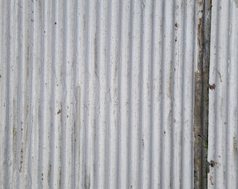 Metal Roofing Barn Corrugated Weathered Silver Painted Tin Beautiful Reclaimed Rustic Patina FREE SHIPPING