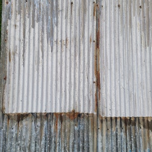 Metal Roofing Barn Corrugated Weathered Silver Painted Tin Beautiful Reclaimed Rustic Patina FREE SHIPPING image 9