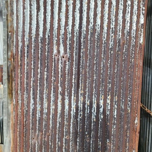 Rusty with Silver Reclaimed Corrugated Metal Roofing Barn Tin Beautiful Rustic Weathered Patina Salvaged Barn Tin FREE SHIPPING